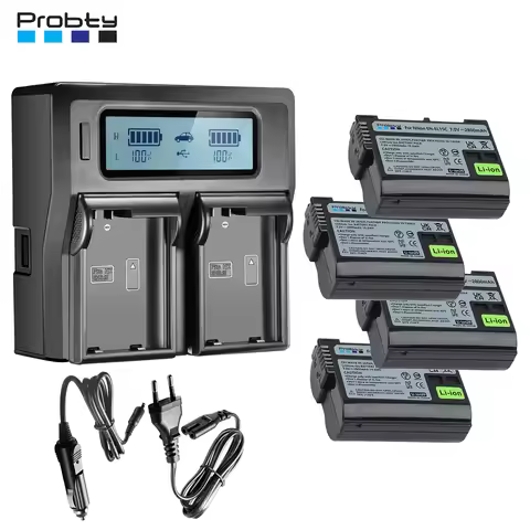 2800mAh EN-EL15C EN-EL15 EN EL15 Battery + Fast Charger for Nikon D810, D850, D7000, D7100, D7500,Z5