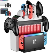 全城熱賣 - Switch全能夥伴新升級！集充電、收納、支架功能於一體，6合1底座，全面滿足玩家需求，打造便利遊戲新體驗