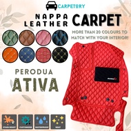 PERODUA Ativa 5D 6D Car Floor Rear Mat Liner Carpet Custom Made PU Leather PREMIUM CARMAT