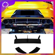 [87MY]for Golf 7R Golf 7 R 2013-2016 Glossy Black Rear Bumper Diffuser Splitter Spoiler Fins Trim