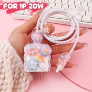 Raimondo Casing Pelindung Kabel Data Kartun Set Casing Pelindung Pengisi Daya Cocok Untuk IP