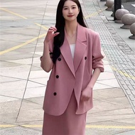 [Ginie] COD Ready Stock Free Shipping A-CDSL Profile Suit Suit Female 2025 Spring New Style Royal Si