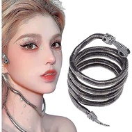 Lanmino Creative Snake Necklace, Punk Snake Necklace, Multi-functional Necklace, Bendable Snake Neck