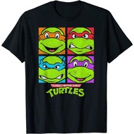 TMNT Four Faces T-Shirt – Men's Vintage 90s Retro Shirt Unisex Cotton Combed 24sWanita
