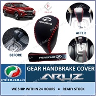 Perodua ARUZ Leather Auto Gear Cover Handbrake Cover Aruz Gear Knob Cover Aruz Interior Produa Aruz 