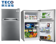 TECO 東元 【R1011S】101公升 1級 小鮮綠系列 透明門置物棚 雙門 小冰箱 手動除霜 宿舍 套房熱賣