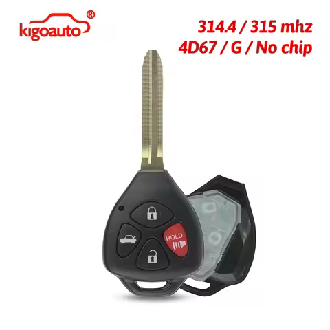 kigoauto FCC HYQ12BBY 314.4MHZ Remote key 4 button TOY43 / FCC GQ4-29T 315Mhz for Toyota Camry Corol