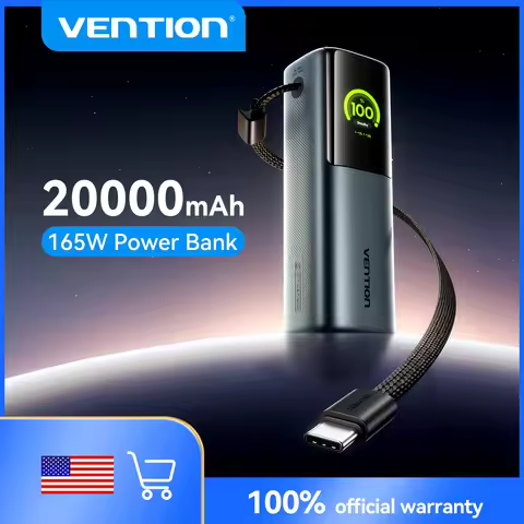 (Ship From US) Vention 165W Power Bank 20000mAh PD3.0 100W Max Fast Charging For Laptop Fast Chargin