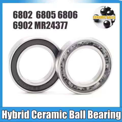 2pcs Hybrid Ceramic 6802 6805 6806 6902 2RS MR24377 Bearing 15 24 25 30 mm For Bike Bicycle Thin Sec
