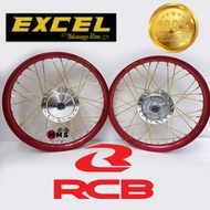 EX5 DREAM TAKASAGO EXCEL ALLOY RIM 1.60×17, RACING BOY LIDI GOLD, HUB CHROME ORIGINAL