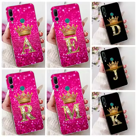 For Huawei Y9 Prime 2019 Y9A Y9s Phone Case Huawei Y9 2019 Back Cover Soft Clear Silicone Initials L