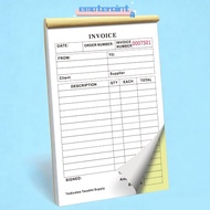 EMOTEPH Invoice Receipt Book, Tear- 2-Part Forms Duplicate Invoice Book, Portable Signature Line Top