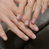 Simple short Nailbox, short fake nails for school and work LK13503, cute simple short nails