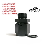 AN6 AN8 AN10 Female Flare Swivel to 6AN 8AN 10AN ORB Oil Fuel Rail Hose Fitting Adapter