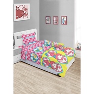 Sprei Lady Rose - Tinggi 20cm - motif MY MELODY CHERRY - 90x200 (Small Single)