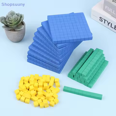 [SU]130Pcs Base Ten Blocks For Math Place Value Blocks Base 10 Math Manipulatives Number Concepts Ma