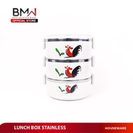 BMW Kitchen Ware - Lunch Box Stainless Steel Motif Ayam Rantang Susun Kotak Makan Tempat Bekal Tahan