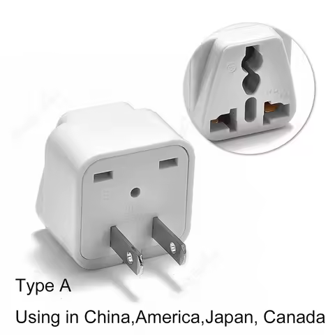 US Plug Adapter Mexico Canada American Travel Adapter AU UK EU To US Wall Socket AC Outlet Adapter S