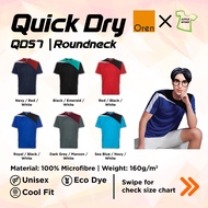 Oren Sport Microfiber Jersey Round Neck Short Sleeve T-Shirt - QD57
