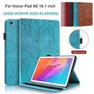 Tablet Protective Case Honor Pad X6 10.1 inch AGS-W09HN AGS-AL09HNN High Quality 3D Tree Style PU Leather Case Wallet Stand Flip Cover With Card Slots Pen Buckle