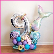 Mermaid Birthday Party Supplies 55 Pieces Birthday Balloons for Mermaid Birthday Party Decoration Re