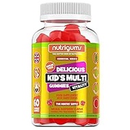 Kids Multi Vitality Gummy | Strawberry Flavour | 60 Vegan Gummies | Sugar Free | Multivitamin for Bones, Teeth, Immunity, Energy &amp; Cognitive Function by NUTRIGUMS®