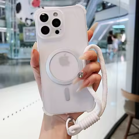 Magnetic Wrist Strap Candy Phone Case For OPPO Find X9 Pro X8 X8S Pro Plus A57 A97 A79 A96 A78 Lanya