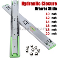 (PER PAIR)Drawer Slide Soft Close Keyboard Drawer Slide For Desk Drawer Rail Heavy Duty Drawer Guide