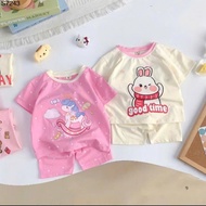Summer short sleeve Set for lovely baby girls made of soft, airy cotton with CANDY pattern baby girl