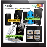 [iPhone 13 14 15 16 17 Air Plus mini Pro Max] hoda® Anti-Reflection Full Coverage Tempered Glass Scr