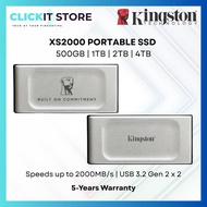 KINGSTON Eksternal SSD XS2000 Type-C External Portable SSD | 500GB/1TB/2TB/4TB | SXS2000/500GA