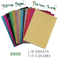 10 pcs 250GSM A4  FSC Glitter Cardstock Glitter Sheet Flash Paper Craft  Paper Glitter Paper Glitter