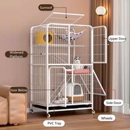 2/4 story super large  space Cat cage  dog stroller Stackable Cage for cat cage Cat House collapsible stair DIY Nest