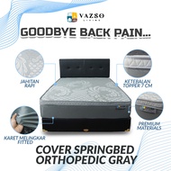 Orthopedic Springbed Cover 90x200 GREY by Vazso Living, Mattress Topper