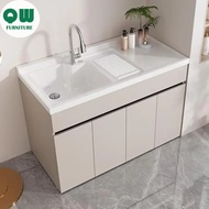 Aluminum bathroom cabinet, sink set, aluminum alloy storage cabinet