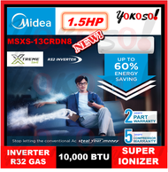 [Seller's Own Fleet]  MIDEA MSXS-13CRDN8 1.5HP R32 INVERTER WITH SUPER IONIZER AIR CONDITIONER