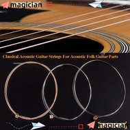 MAGICIAN Classical Acoustic Guitar Strings, 3 Styles Stainless Steel Copper Folk Guitar Strings, Bro