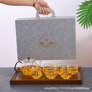 Set Glass Silicon Cover High Wooden Box 60IE