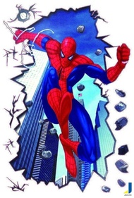 Simulation Spider-Man Car Stickers / Superman Spider-Man Car Stickers   Movie Character Decoration C