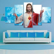 5 Pieces No Frame Modern Art Painting Wall Painting Canvas Print Jesus Picture