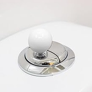 White Toilet Push Button Flush Replacement,Colorful Round Shape Plastic Toilet Tank Button Aid,Vintage Drawer Knobs Door Handle Decor,Flush Toilet Water Tank Push Buttons Rods,Toilet Replacement Parts
