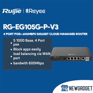 RUIJIE REYEE RG-EG105G-P-V3 4 PORT POE+ 600MBPS GIGABIT CLOUD MANAGEMENT ROUTER