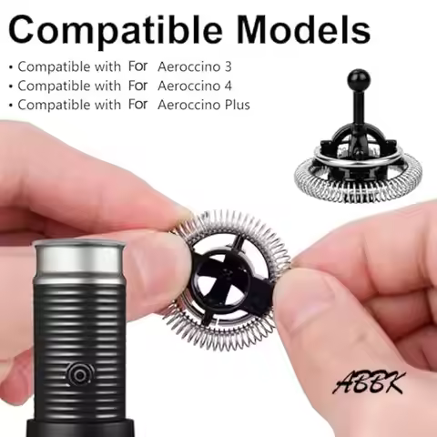 ABBK-3Pcs Whisk & Spring Coils For Nespresso Aeroccino 3/4 / Plus,Milk Frother Replacement Parts Whi