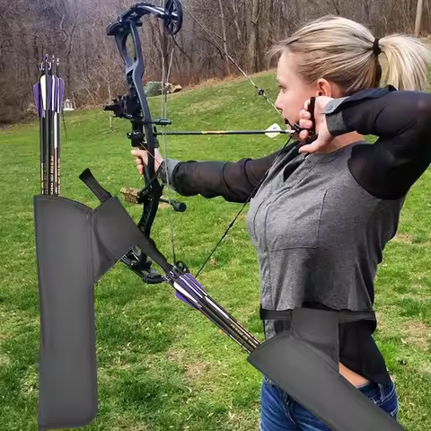 Archery Arrow Quiver Holder Shoulder Bag Adjustable Arrow Waist Bag Holds 15-20 Arrows Arrow Holder 