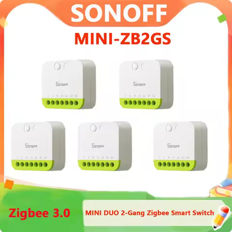 SONOFF MINI-ZB2GS MINI DUO 2-Gang Zigbee Smart Switch Zigbee Signal Booster Dual-Load Smart Switch N