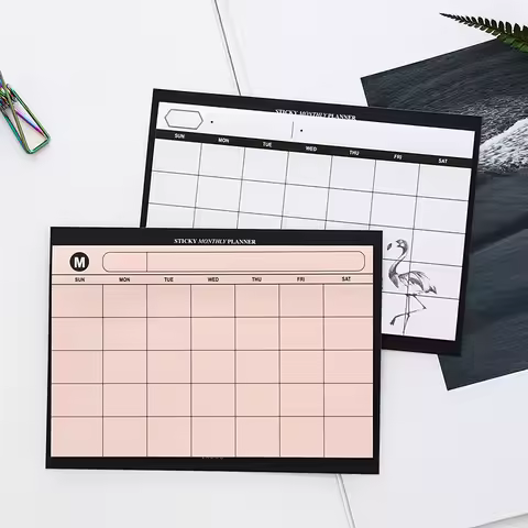 1pcs Creative and Simple Desktop Schedule This Month’s Plan Book Study Tearable Note Book Work Effic