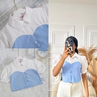 Tq88indonesia Top Combination Shirt DAHYUN BLOUSEWanita Trendy BLOUSE/ Latest/