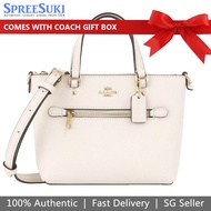 Coach Handbag In Gift Box Crossbody Bag Mini Gallery Cross Grain Crossbody Chalk Off White # C9948