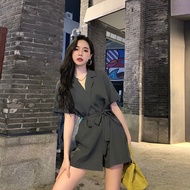 【LIN】women summer Korean thin high waist loose jumpsuit