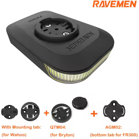 RAVEMEN FR300 LED Bike Front Light Daytime Compatible with Garmin Wahoo Bryton GPS Headlight with QT